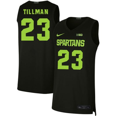 Men Michigan State Spartans NCAA #23 Xavier Tillman Black Authentic Nike 2020 Stitched College Basketball Jersey AD32W38XB